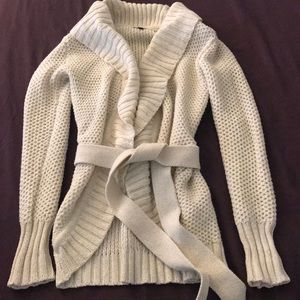NWOT Express cream/gold cardigan